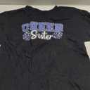 Cheer Sister My Favorite Cheerleader Calls Me Sisters T-Shirt (Black), Size 18" x 16"