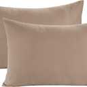 LANE LINEN Pillow Case Covers King Set of 2 100% Egyptian Cotton Sateen Soft Cool & Smooth 1000 Thread Count Cases - Taupe