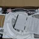 Upgraded Dimmable Floor Lamp, 1000 Lumens LED Edison Bulb Included, Arc Floor Lamps for Living Room Modern Standing Lamp with Linen Shade, Tall Lamps for Living Room Bedroom Office Dining Room-Grey