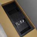 Vivihomety Utility Slim Storage Cart with Wheels, 4 Tier Small Rolling Cart with Wood Top, Metal Kitchen Bathroom Laundry Room Organization Trolley with Handle for Narrow Space – Black