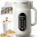KIDISLE 51oz Nut Milk Maker Machine, 10-in-1 Soup Maker with 140℉ Heating & 8H Keep Warm, Touch Screen Plant-Based Milk Maker for Almond, Oat & Soy, 12H Delay Start & Self-Clean, Noise Reduction