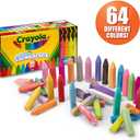 Crayola Ultimate Washable Chalk Collection (64ct), Bulk Outdoor Sidewalk Chalk for Kids, Outdoor Activities & Spring Crafts, Gifts for Kids