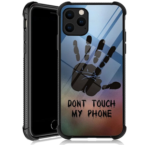 DJSOK Compatible with iPhone 11 Pro Max Case，Design Pattern Back Bumper Anti Scratch Reinforced Corners Soft TPU Caver,Cases for Men Women-Dont Touch My Phone 001