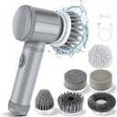 Electric Spin Scrubber - Shower Scrubber,Bathroom Scrubber Electric,for Cleaning Tub, Floor, Tile, Window, Sink, Kitchen Cleaning with 6 Electric Cleaning Brush Head (8)