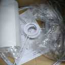 2 Pack Plug-in Pendant Light, Hanging Light with 15Ft Clear Cord, On/Off Switch, White Fabric Lamp Shade, Hanging Light Fixture for Bedroom, Kitchen,