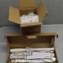 CAROTE 14 Pieces Knife Set with Block, Forged, High Carbon Stainless Steel Sharp Blade Block Knife Set, Dishwasher Safe Cutlery, Cream