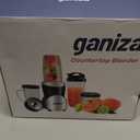 Ganiza Smoothie Blender, 900W Blenders for Shakes and Smoothies, 15-Piece Personal Blender and Grinder Combo for Kitchen, Smoothies Maker with 4 BPA-Free Portable Cup, Nutritious Recipe (Black)