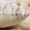 Pack of 2 Faux Wool Throw Pillow Covers 16x16 Inches Decorative Farmhouse Velvet Couch Pillow Case Soft Plush Square Boho Cushion Pillowcase, Beige, Size 12 x 19"