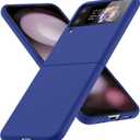 for Galaxy Z Flip 4 Case, Matte PC Case for Women Men Girls Boys Drop Protection Shockproof Slim Thin Cute Cover for Galaxy Z Flip 4, Blue 10.12