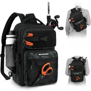 KastKing BlowBak Tactical Sling Tackle Bag-Lightweight Fishing Backpack Storge Fishing Gear and Equipment,Gift for Men, Large