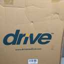 Drive Medical Two-Button Folding Walker with Wheels, Height Adjustable, 18"D x 32"W x 25"H