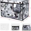 Indestructible Cat House Outdoor with Two-Sided Escape Door, Insulated and 100% Waterproof, Outside Weatherproof Feral Cat Shelter for Winter, Oxford Cloth Upgraded(Camouflage, L)