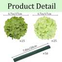 50 Pcs Faux Green Mix Hydrangea Artificial Flowers Bulk, Fake Silk Hydrangea Flowers Heads with Stems for Wedding Decorations Garden Party Baby Shower Porch Home Decor Table Centerpieces
