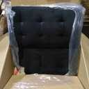 Shintenchi Futon Sofa Bed, Velvet Foldable Couch Reclining Sleeper w/Removable Armrests, Upholstered Loveseat w/Folding Cup Holders for Home, Office, Black