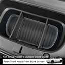 LUCKEASY 2PCS Front Trunk Mat & Front Trunk Divider for Tesla Model Y Juniper 2025 2026 (Not Fit Standard) Storage Separation for Model Y Juniper Accessories Black