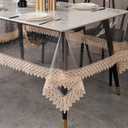 LIBERECOO Clear Plastic Table Cover Protector, Rectangle Waterproof Oilproof Vinyl Tablecloth, 60 x 120 Inch Heavy Duty Wipeable Reusable Transparent Table Cloth for Dining & Party