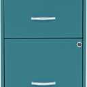 Lorell LYS SOHO File/File Mobile Cabinet, Teal, 2-Drawer