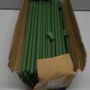 Garden Stakes 16 Inch 70 Pack, Diy 4ft 5ft 6ft 7ft 8ft Tomato Stakes Plastic Coated Metal Plant Sticks Stakes Supports with 40 Connectors 30 Rotatable Clips for Indoor Outdoor Plants Vegetable