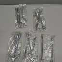 Happy Will 3 Tier Cake Stand Hardware Kits Heavy Duty for Tiered Fruit Cake Plate Stand Stable Handle Fitting Hardware Rod Cupcake Holder Support Silver Crown 4 Sets（Plate not Included）