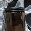 24 Pack, 8 OZ Thick Amber Candle Jars for Making Candle  Round Glass Jars with Lids  Empty Food Storage Containers, Canning/Mason Jar For Spice, Powder, Liquid, Sample  Leakproof & Food Grade