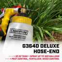 Chapin G364D Lawn and Garden Sprayer Bottle, Standard Hose End Connection, Anti-Siphon Valve, Adjustable Nozzle, Tank Sprays 20Gals, Spraying Plants, Weeds, Insects, Fertilizers, Made in USA, 32oz