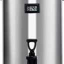 Hot Beverage Dispenser, Stainless Steel Insulated Beverage Dispenser Cold and Hot Drink dispenser with Thermometer3.2-Gallons 12 Liters Water Dispenser with Spigot for Tea & Coffee