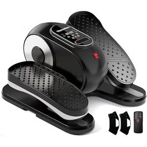 Under Desk Elliptical Machine, Ellipse Leg Exerciser as Seen on TV While Sitting for Senior with Remote Control, Portable & Quiet Pedal Exerciser with 12 Adjustable Speed, Black
