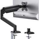 ErGear Single Monitor Arm for 13-36 inch Screens, Adjustable Gas Spring Monitor Mount Holds up to 22 lbs, Computer Monitor Stand with VESA Mount, C-Clamp & Grommet Base, Max VESA 100x100mm