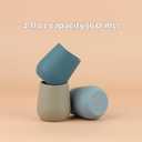 2 x Silicone Baby Cups for 6-12 Months Infants, Silicone Tiny Cups Open Training Cup for Baby Led Weaning, 2 Pack (Color 2)