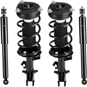 Front & Rear Strut Shock Assembly w/Coil Spring for Nissan Versa 2007 2008 2009 2010 2011 2012, Replace 172352 172351 343465, Left & Right, 4PCS Front & Rear Strut Shock Assembly w/Coil Spring for Nissan Versa 2007 2008 2009 2010 2011 2012, Replace 172352 172351 343465, Left & Right, 4PCS