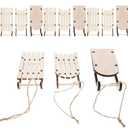 12pcs Christmas Tree Hanging Sleigh, Unfinished Wood Mini Sleigh Ornament, Miniature Wooden Sleighs Model, Tabletop Wood Sleighs for Christmas Tree Dollhouse Decor