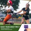 Flag Football Belts, 14 Player White Flag Football Set with 42 Flags for Adult Youth Kids Training