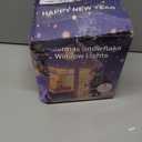 Christmas Snowflakes Window Lights, 5 Pack 72 LEDs Waterproof Hanging Battery Operated Christmas Decoration with Timer for Indoor Outdoor Xmas Home Winter Party Patio Bedroom Decor, Warm White