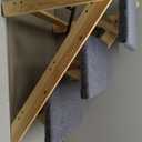 VEVOR Wood Pet Stairs/Pet Steps, 2-in-1 Foldable Wooden Dog Stair for Beds, Sofa and Cars, Dog Stairs & Ramp with 3 Steps for Small Medium Large Pet, up to 150 lbs (Wood Color & Blue)