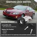 RAMATA Ignition Lock Cylinder Switch with Key Fit for 2004 2005 2006 2007 2008 Pontiac Grand Prix, Replace 19207987, 7009492