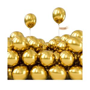 Metallic Gold Balloons 50pcs 5 Inch Small Mini Chrome Gold Latex Balloons for Graduation Baby Shower Gender Reveal Wedding Bachelorette New Year Birthday Party Decorations Gold-G101