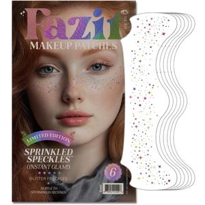 Fazit Makeup Patches - Sprinkled Speckles - Glow Up Make-Up Patches - Cute Glitter Makeup Accessories for Women - Cosmetic Glitter for Face (Sprinkles)