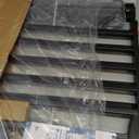 Malier Newest Baby Gate for Stairs with Large Walk Thru Door, 29-40" No Drill Pressure Mounted Dog Gate for Doorway, Auto Close Baby Gate, Easy Walk Through Gate Pet Gate for Child and Pets (Black)