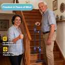 Stair Assist Cane for Seniors, Height & Width Adjustable Stair Climbing Aid, Fits Most Indoor & Outdoor Steps, Wide Anti-Slip Base, Ideal for Sore Knees & Post-Surgery Recovery 300 lbs