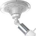 Automatic Dusk to Dawn Solar Powered Flag Pole Light with Brighter LEDs - Fits Most 1 Diameter flagpoles - Mounts on Top (Universal Connector)