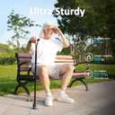 HEALTHBAZAAR Walking Cane for Men & Women, Foldable Cane with Shock Absorption - Adjustable, Lightweight Collapsible Walking Stick for Seniors & Adults, Comfort Grip Handle, Heavy Duty All Terrain Tip