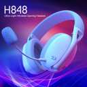Redragon H848 BT Wireless Gaming Headset - Lightweight - 7.1 Surround Sound - 40MM Drivers - Detachable Microphone - Multi Platforms for PC, PS5/4/3, Switch, Mobile