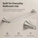 Modern 24 Inch Towel Bar, Wall Mount Holder, Brushed Nickel