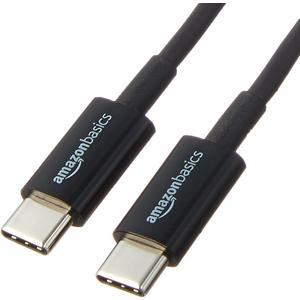 Amazon Basics USB-C to USB-C 2.0 Fast Charger Cable, 480Mbps Speed, USB-IF Certified, for Apple iPhone 16/15, iPad, Samsung Galaxy, Tablets, Laptops, 6 Foot, Black