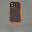 JUESHITUO for iPhone 16 Pro Max Case with 1X Screen Protector, [Tailored for MagSafe] [Mil-Grade Shockproof Defense] with Integrated Lens Protection Translucent Case for iPhone 16 Pro Max, Orange