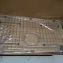 Stainless Steel Sink Grid and Protectors for Bottom of Kitchen Sink, 26" x 14" with Rear Drain for Single Sink Bowl (26" X 14 1/16")