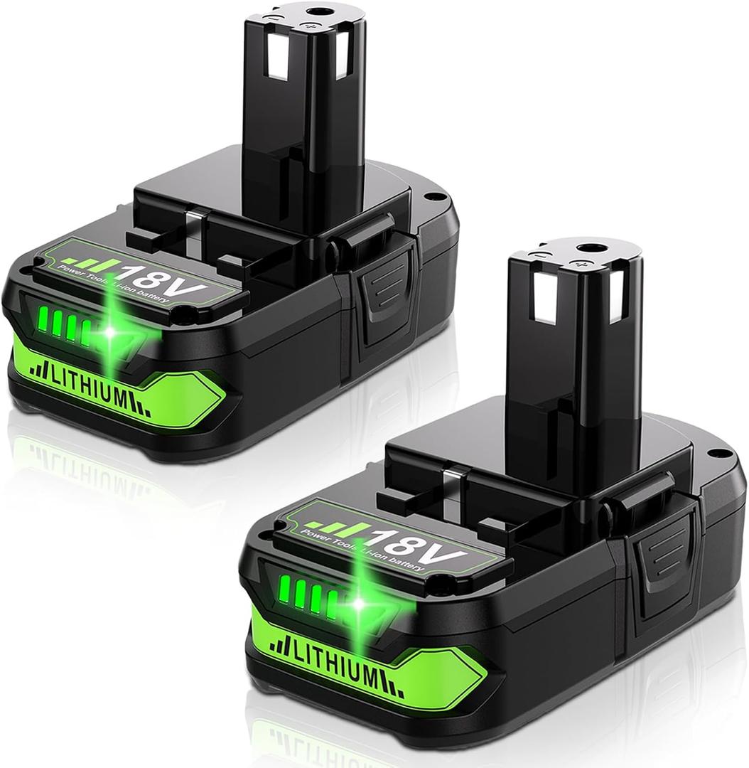 Bonadget Advanced 4Ah Battery for Ryobi 18V Battery ONE+ for Ryobi Battery 18V P102 P108 P189 PBP005 PBP006 PBP2005 P190 P197 Cordless Tool Lithium-ion 2PACK
