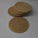 Round Woven Placemats Set of 20 – 11.8” Boho Table Mats – Rustic Farmhouse Dining Table Decor – Handmade Natural Placemats for Kitchen or Coffee Table