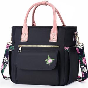 Deluxe Insulated Lunch Box Bag Women - Leakproof Waterproof Cooler with Multi Pockets Removable Strap for Work Picnic - Teacher Mothers Day Christmas Birthday Gifts (Standard 16.5L, Deep Blue)