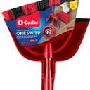 O-Cedar One Sweep Broom with Step-On Dustpan | Remove 99% with One Sweep | Lightweight Quiet Cleaning Tool | Ideal for Pet Owners